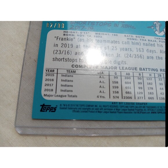 5/$25 Francisco Lindor 2019 Topps Gallery Heritage Blue # 82/99 - Picture 8 of 10